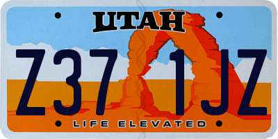 UT license plate Z371JZ