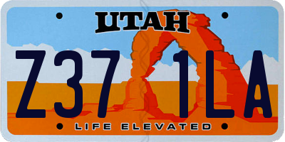 UT license plate Z371LA