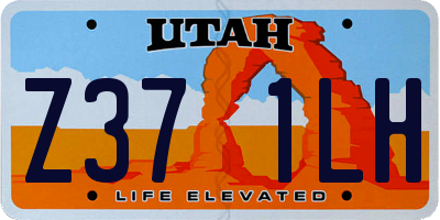 UT license plate Z371LH