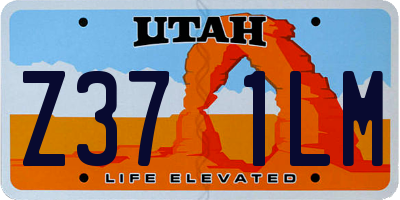 UT license plate Z371LM