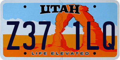 UT license plate Z371LQ