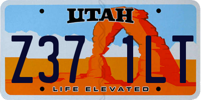 UT license plate Z371LT