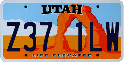 UT license plate Z371LW