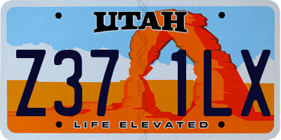UT license plate Z371LX