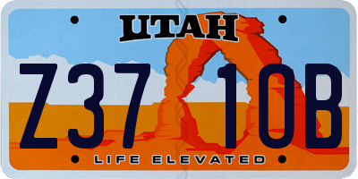 UT license plate Z371OB