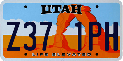 UT license plate Z371PH