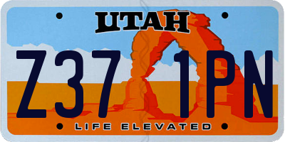 UT license plate Z371PN
