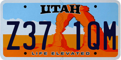 UT license plate Z371QM