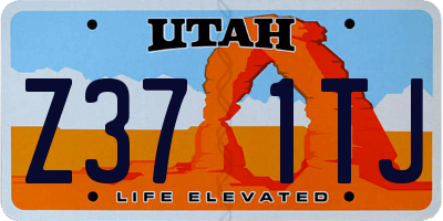 UT license plate Z371TJ