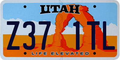 UT license plate Z371TL