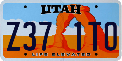 UT license plate Z371TO