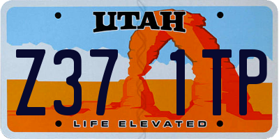 UT license plate Z371TP
