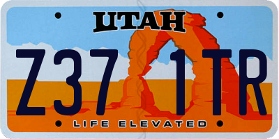 UT license plate Z371TR