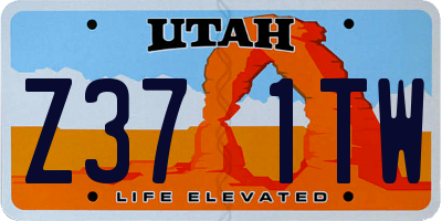 UT license plate Z371TW