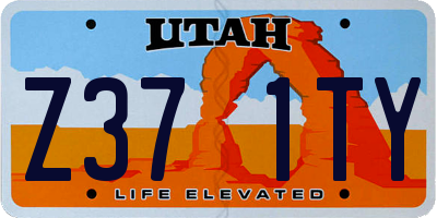 UT license plate Z371TY