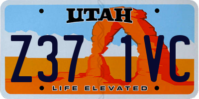 UT license plate Z371VC