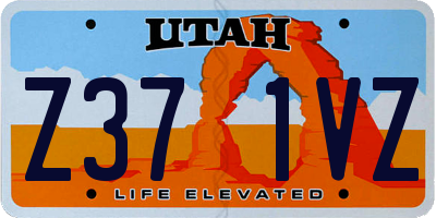UT license plate Z371VZ