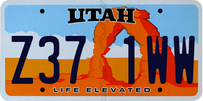 UT license plate Z371WW