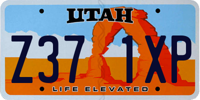 UT license plate Z371XP