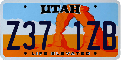 UT license plate Z371ZB