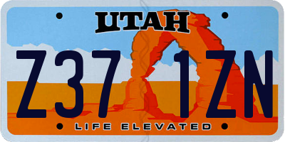 UT license plate Z371ZN