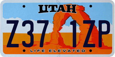 UT license plate Z371ZP