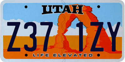 UT license plate Z371ZY