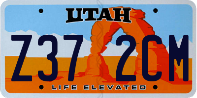 UT license plate Z372CM