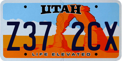 UT license plate Z372CX