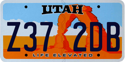 UT license plate Z372DB