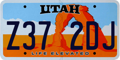 UT license plate Z372DJ