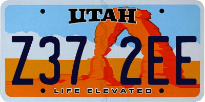 UT license plate Z372EE