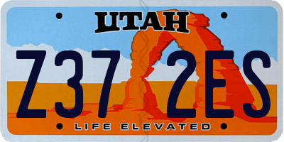 UT license plate Z372ES