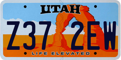 UT license plate Z372EW