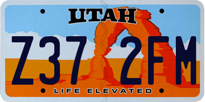 UT license plate Z372FM