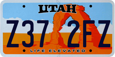 UT license plate Z372FZ