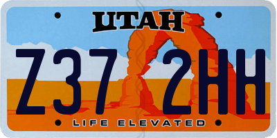 UT license plate Z372HH