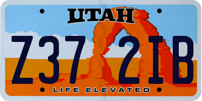 UT license plate Z372IB