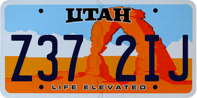 UT license plate Z372IJ