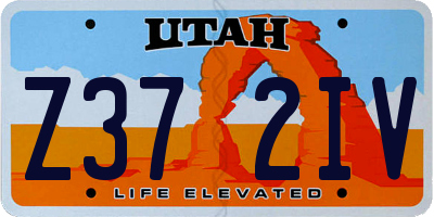 UT license plate Z372IV
