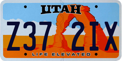 UT license plate Z372IX