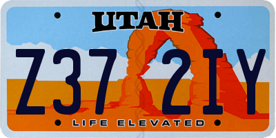 UT license plate Z372IY