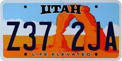 UT license plate Z372JA