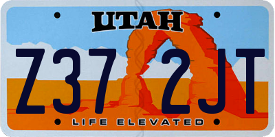 UT license plate Z372JT