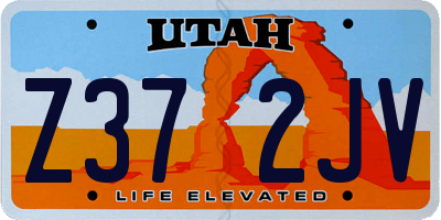 UT license plate Z372JV