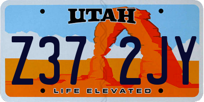 UT license plate Z372JY
