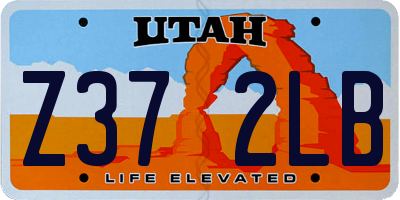 UT license plate Z372LB