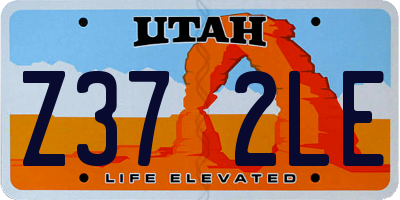 UT license plate Z372LE