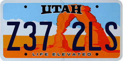 UT license plate Z372LS