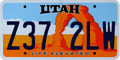UT license plate Z372LW